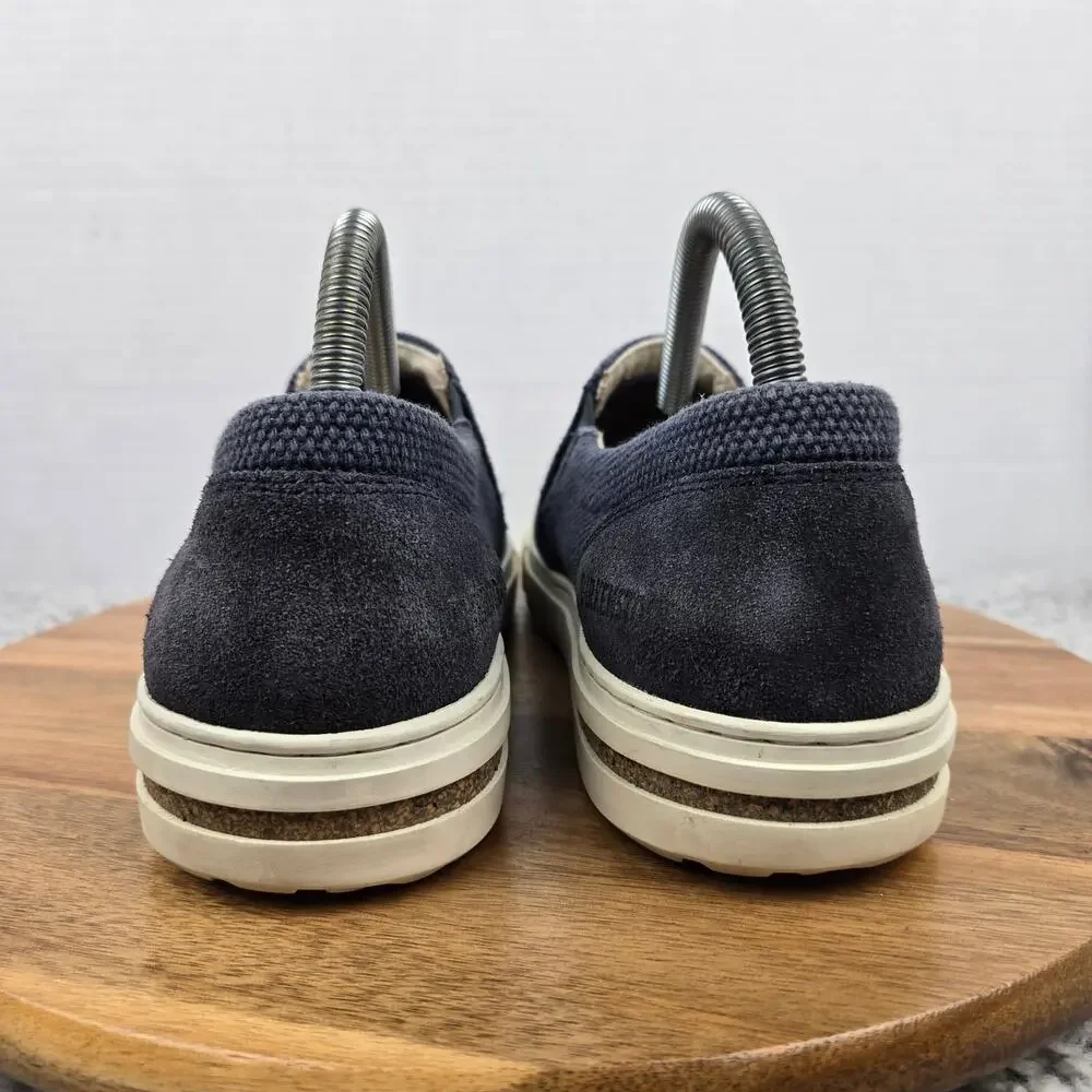 Birkenstock Womens 39 Oswego Midnight Blue Canvas Suede Slip On Daily Sneaker